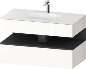 Duravit Qatego Einbauwaschtisch-Möbel-Set in Grau und Weiß, B/T/H: 100 x 55 x 60 cm - Bild 1