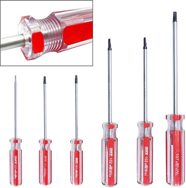 Vibratite Dreieck-Schraubendreher Set mit TA1.8-TA4.2 Antrieb in Rot für Reparaturarbeiten - Bild 1