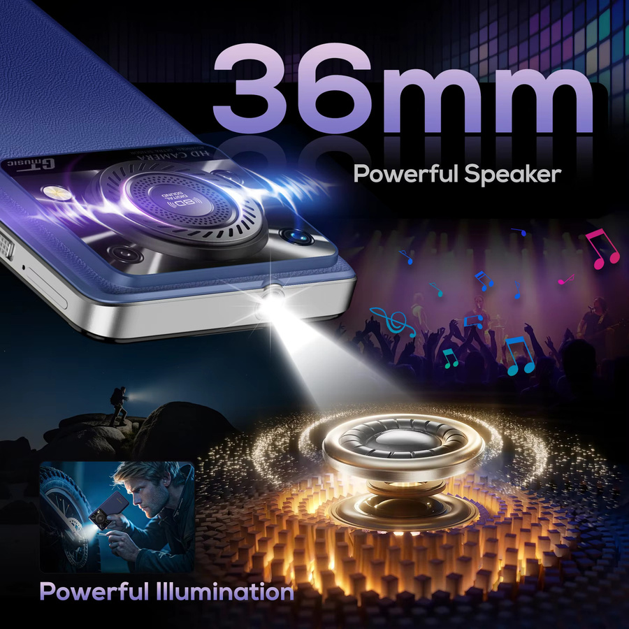 OUKITEL C60PRO Smartphone in Purple mit Android 15, 6,88 Zoll 90Hz HD+ Display, 24GB RAM und 256GB ROM - Bild 2