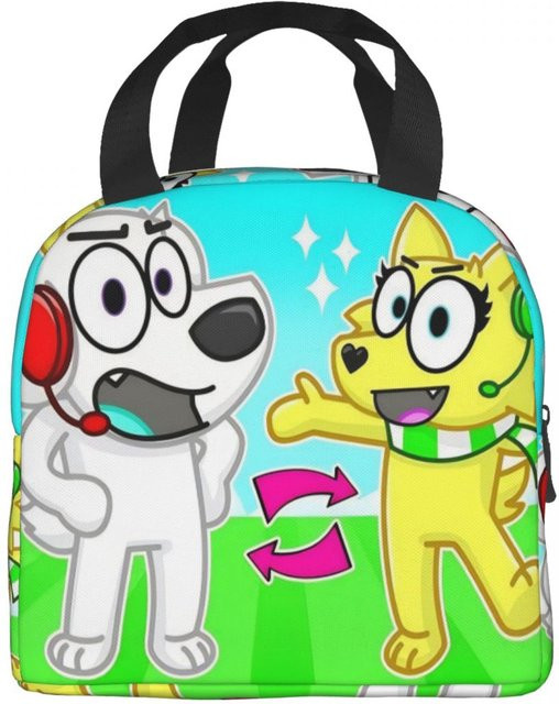 Tylers And Snowi Gaming Isolierte Lunchtasche Thermo-Bento-Box für Picknick, Mehrfarbig - Bild 1