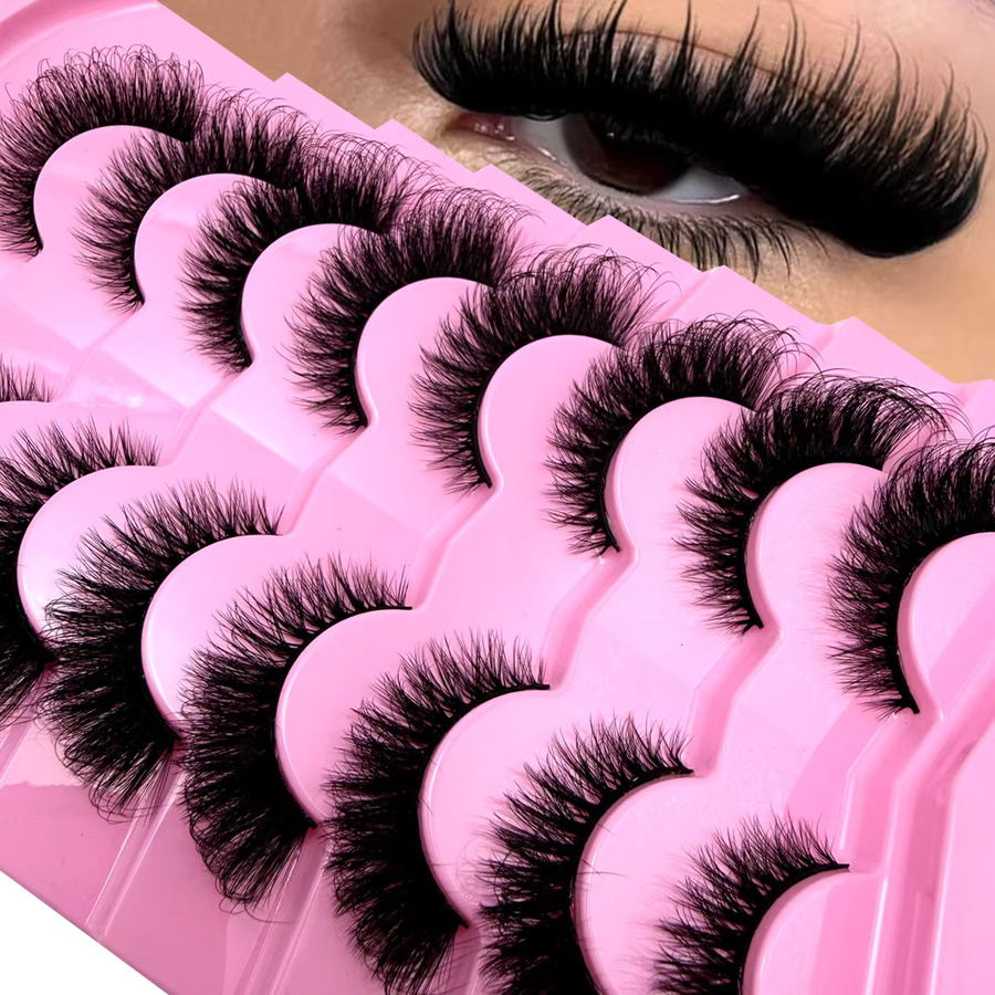 MKYDCG Künstliche Wimpern, 8 Paar, 8D Nerz-Wimpern, Katzenaugen-Look - Bild 3
