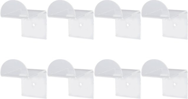 OutsideWorld 8er Set Huthaken aus Acryl für die Wand, Baseballkappenhalter Organizer, transparent - Bild 1