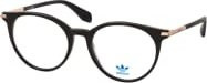 adidas Originals OR 5073 Brille, Rund, Vollrand, Schwarz, Unisex, Kunststoff - Bild 1