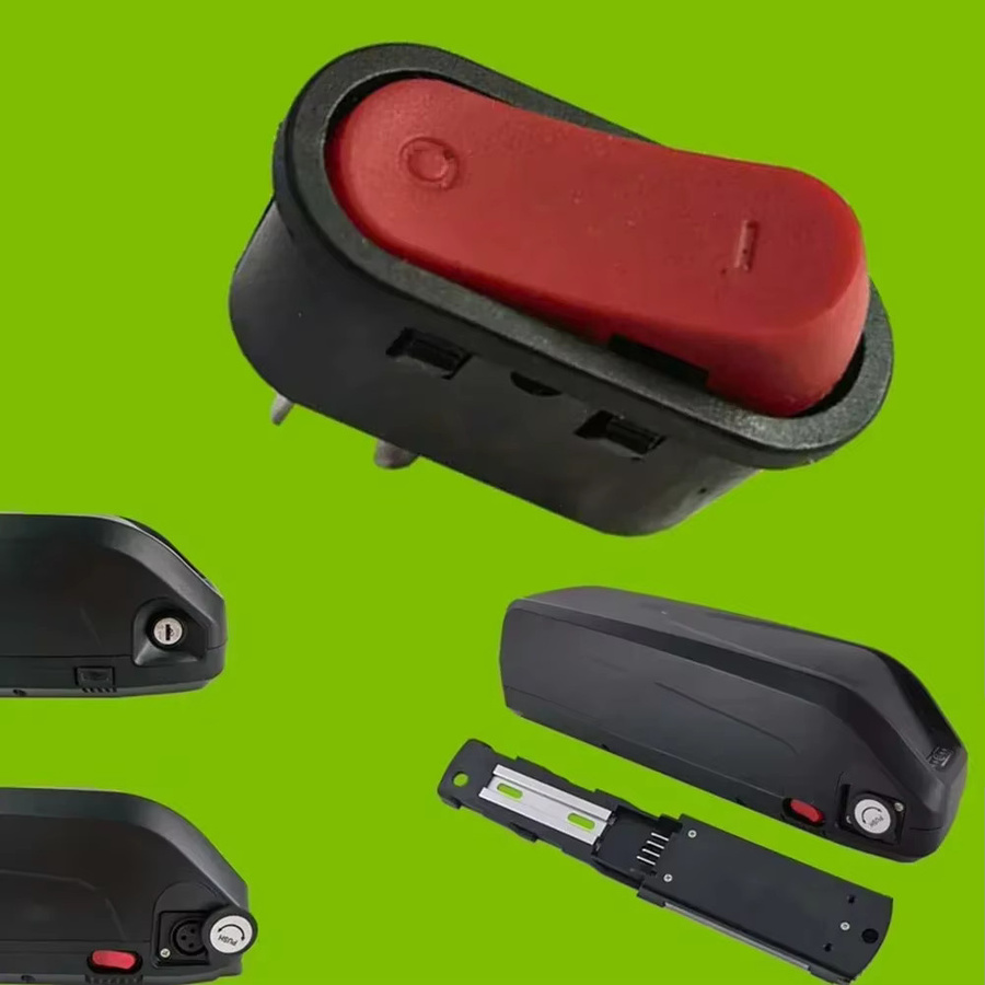 MEROCA Elektrischer Power-Schalter für Hailong 1-2 E-Bike Batterien, Farbe: Rot - Bild 3