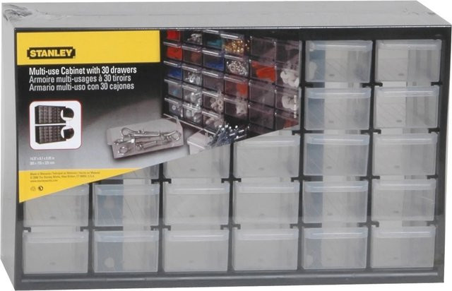 Stanley Kleinteilemagazin mit 30 Schubfächern in Schwarz und Transparent - Bild 3