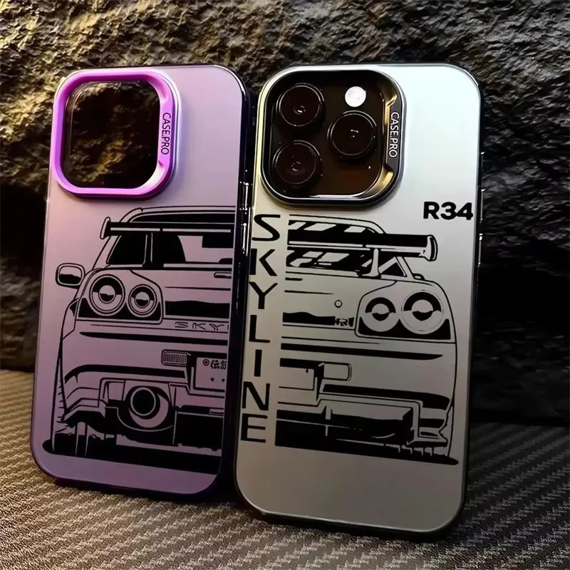 Stoßfeste Handyhülle im Auto-Design für iPhone 11 bis iPhone 16 Pro Max mit harter Rückseite - Bild 2