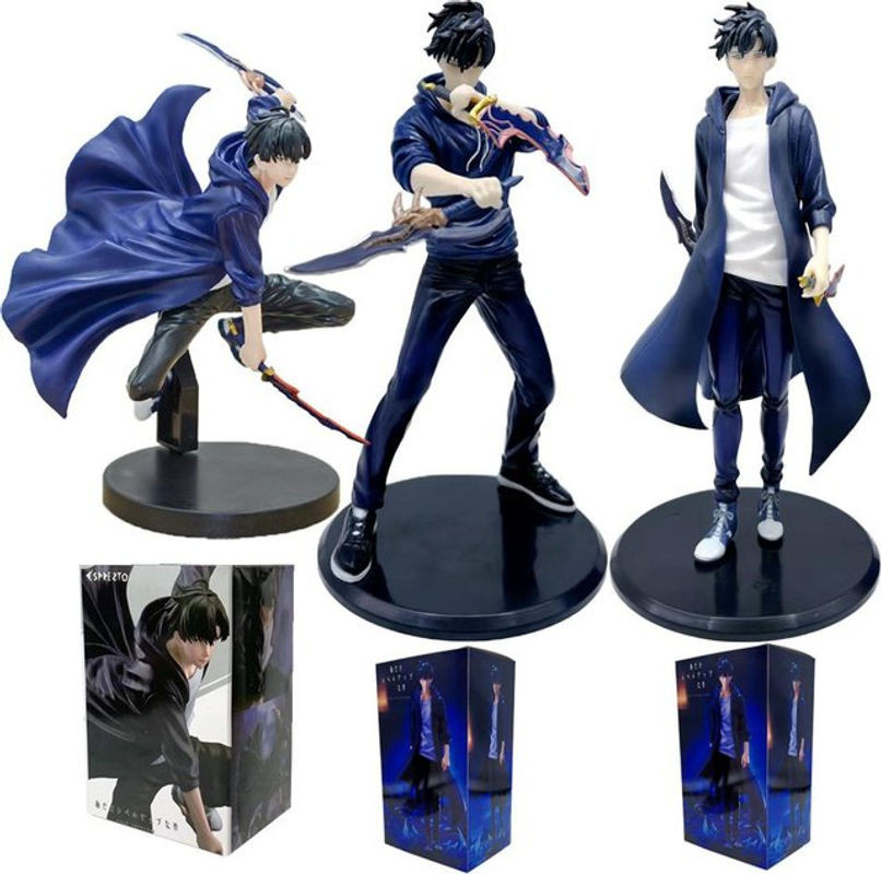 Fashnics Anime Action Figur Sung Jinwoo Schattenkönig Schwarz aus Kunststoff als Tischornament und Sammlerstück - Bild 1