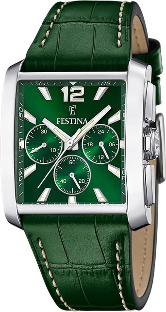 Festina Chronograph, Quarz, Edelstahl, Leder, 38 mm, Herren - Bild 1