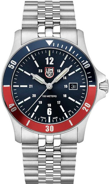Luminox Herrenuhr Sport Timer, Quarz, Edelstahl, 42 mm, Blau, 10 ATM - Bild 1