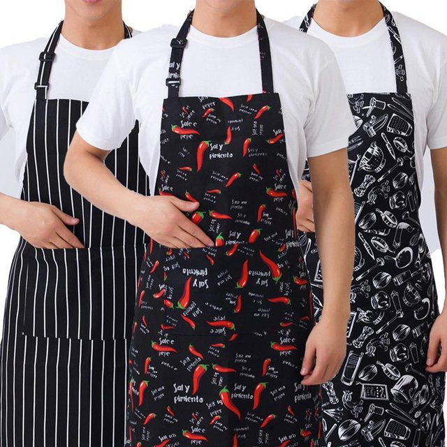 Ärmellose Kochschürze mit 2 Taschen von KITPIPI in Schwarz für Damen und Herren - Bild 1