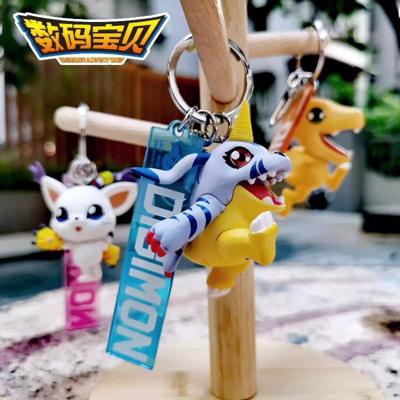 CHIC STUDIO Digimon Adventure Anime Figuren Agumon Gabumon Stereo Schlüsselanhänger - Bild 3