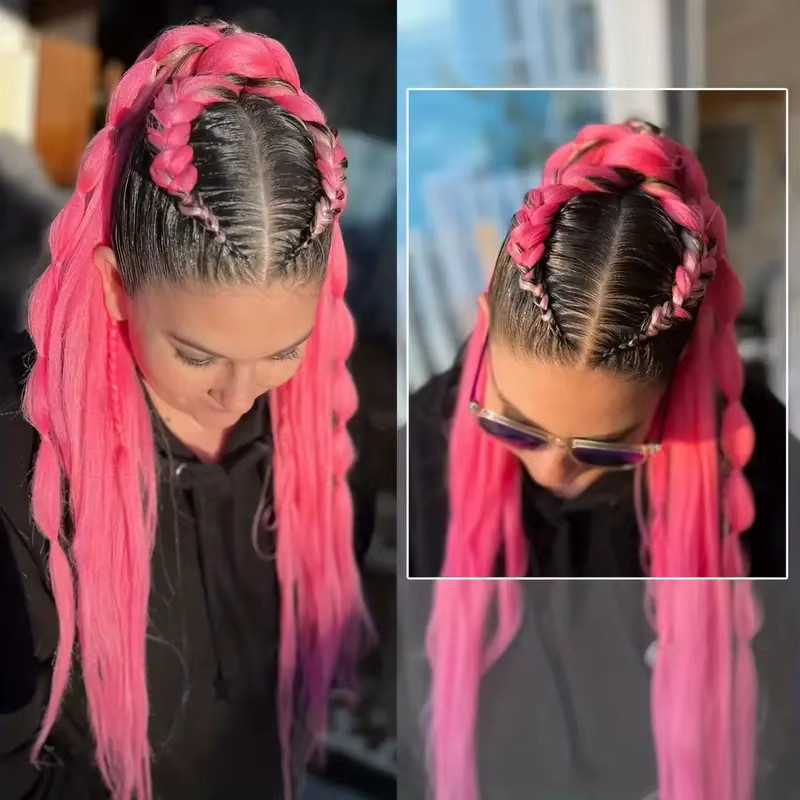 WIGSIN Haarverlängerung Yaki Ez Box Flechthaar, 20 Zoll, Damen - Bild 2