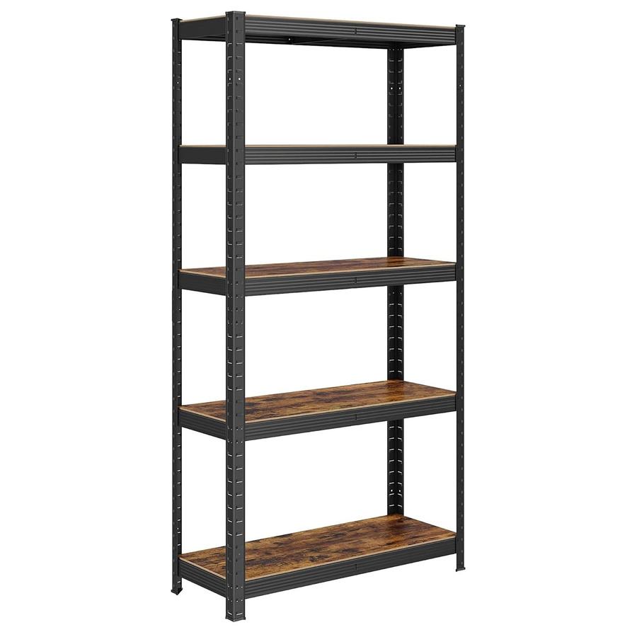 Songmics Standregal Cozory in Braun-Schwarz mit verstellbaren Regalböden aus Holzspanplatten und Metall, B/T/H: 30 x 30 x 150 cm - Bild 2