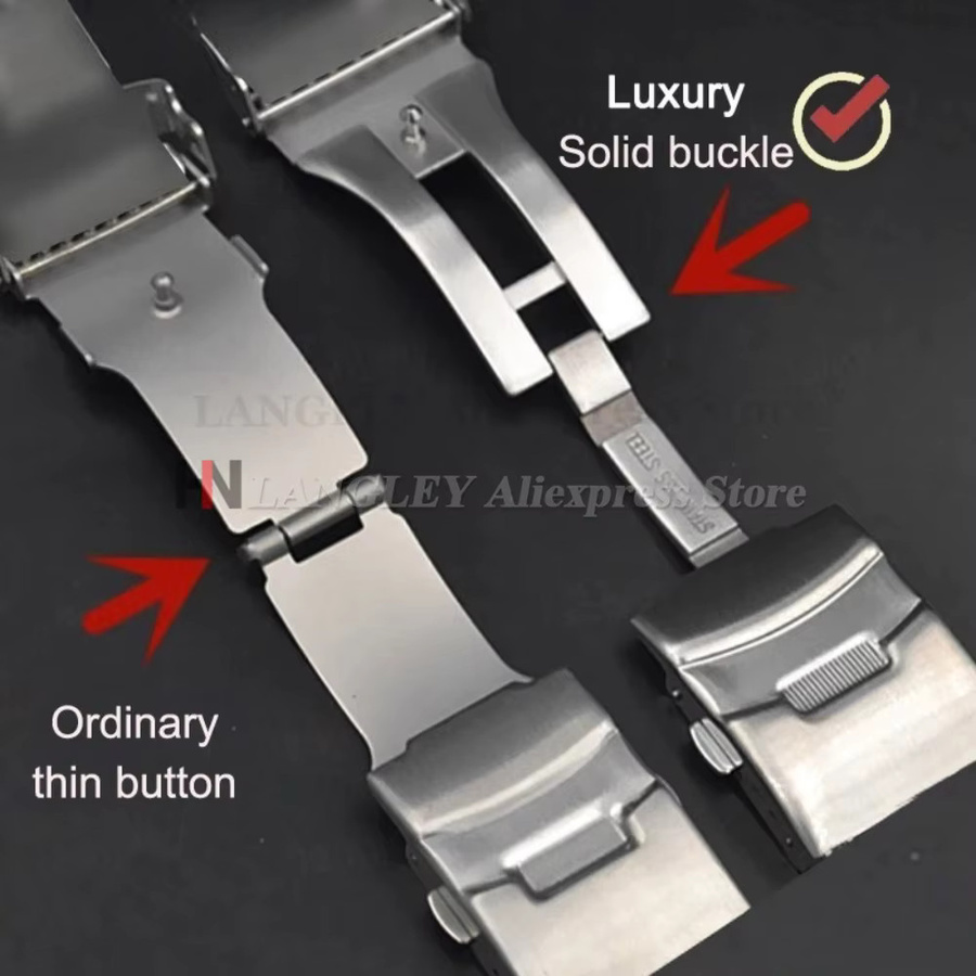 Uhrenarmband Edelstahl, Silber, Herren - Bild 4