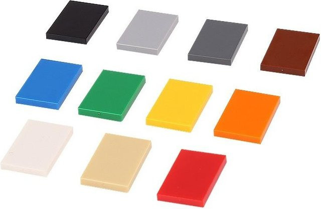 IAJIALE Bausteine Dünne Figurensteine Glatt 2x3 Noppen 50-teiliges Set - Bild 1