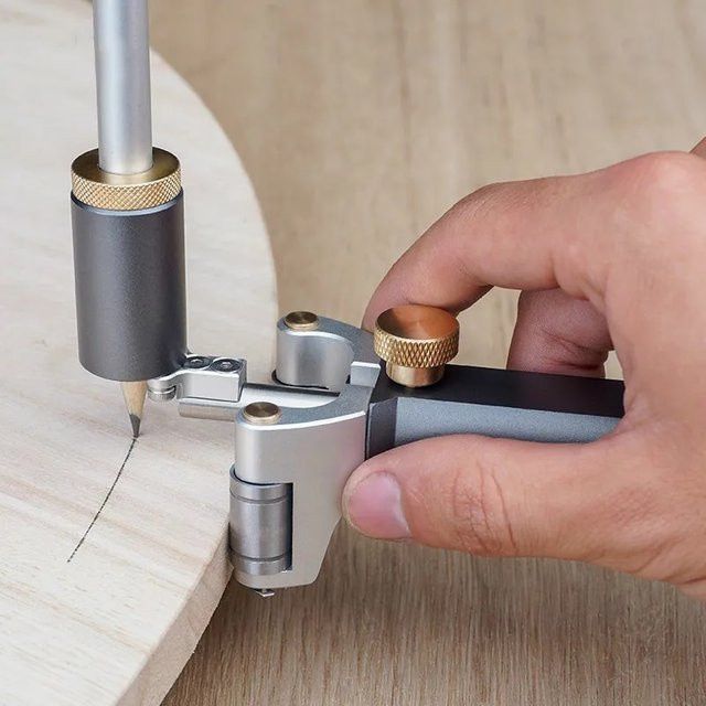GDART Markierungsgauge für Holzbearbeitung und Glasritzer zur präzisen Linienzeichnung in Silber - Bild 1