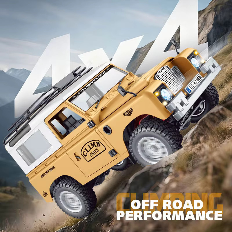 FMS 4WD RC Kletter-Defender Pickup, Offroad-Fahrzeugmodell, 1:10, mit Licht und Sound - Bild 3