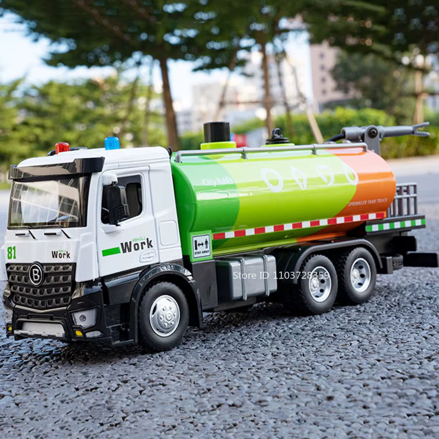 YBC YIBAICHENG Stadt Sprinkler Fahrzeug, Modell, 1:24, Metall, mit Licht und Sound - Bild 5