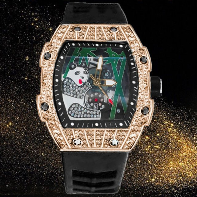 STARPERISH Armbanduhr Tonneau, Quarz, Edelstahl, Diamantbesetzt, Herren - Bild 1