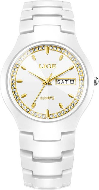 Wyttch Armbanduhr, Quarz, Keramik, Gold, beige, Damen - Bild 1