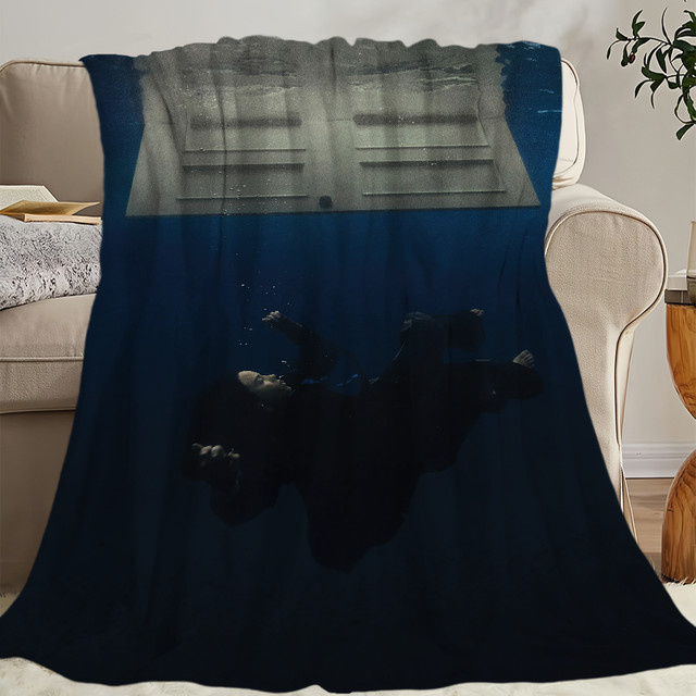Singer B-Billies E-Eili Plüschdecke Blau, weiche und warme Kuscheldecke aus Polyester für Erwachsene - Bild 1
