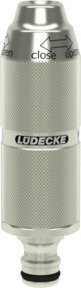Lüdecke WaterProfi Spritzdüse Serie WPN DN9 mit Stecknippel-Anschluss in Silber (MS 58 vernickelt) - Bild 1
