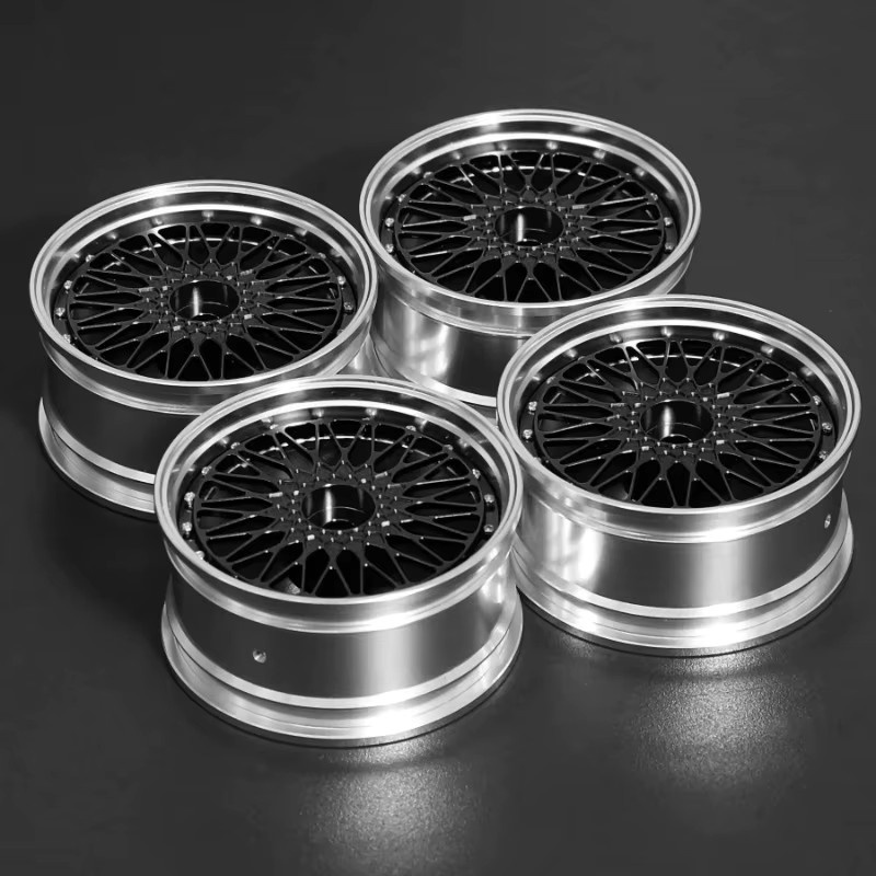 TIMEA On-Road Drift Touring Radnaben Felge, Metall, 4-teiliges Set, Schwarz - Bild 1