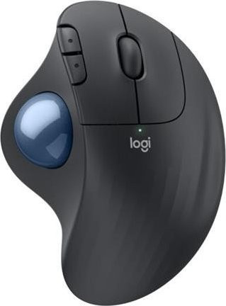 Logitech Ergo Series ERGO M575S Ergonomische Trackball-Maus mit optischem Sensor, 5 Tasten, kabellos via Bluetooth oder Logi Bolt USB-Receiver, Graphite - Bild 1