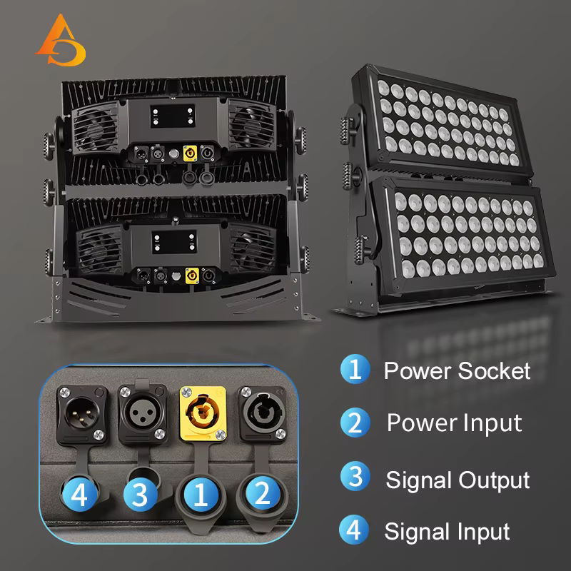 Aicpose RGBW DMX LED Wall Washer Outdoor Floodlight IP65 Wasserdicht, Schwarz - Bild 2