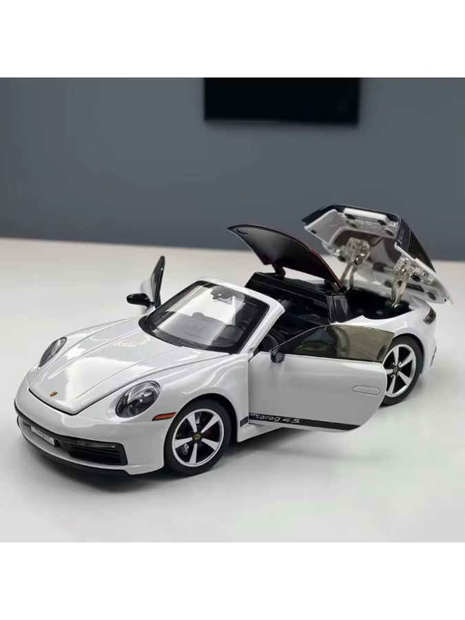 TAKARA TOMY Porsche 911 Cabriolet Modell Sportwagen, 1:32 Maßstab, Weiß - Bild 4