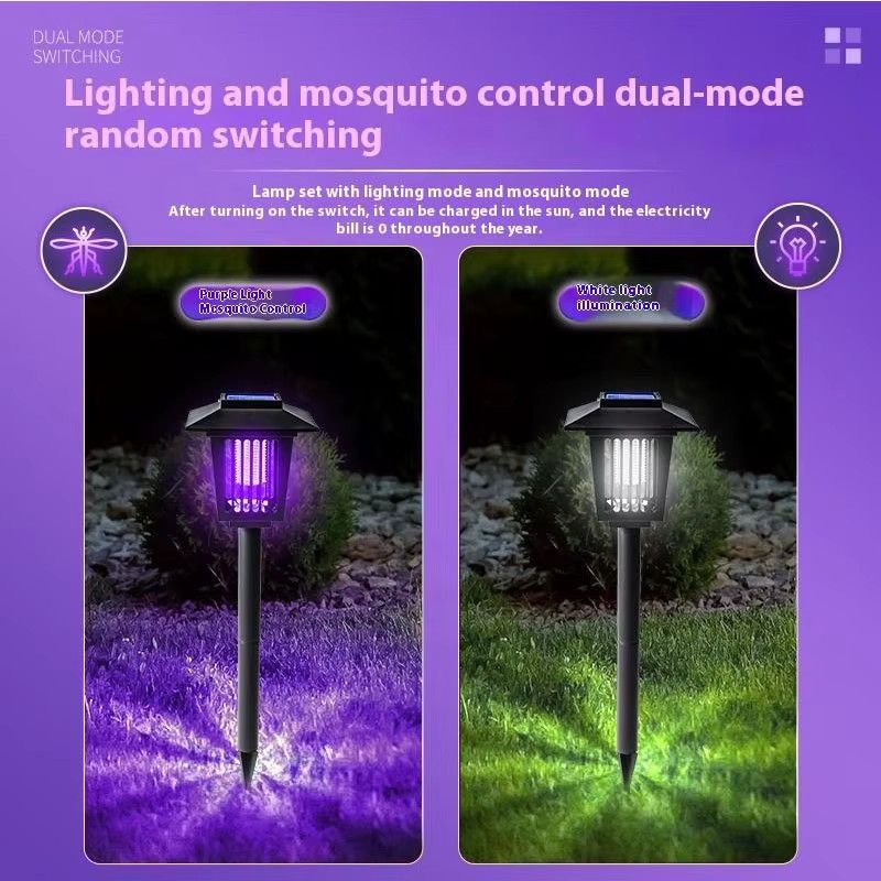 TLEDMP Solar-Insektenvernichter mit LED-Licht und 2 Modi, wasserdichte Mückenschutzlampe für Garten und Camping - Bild 4