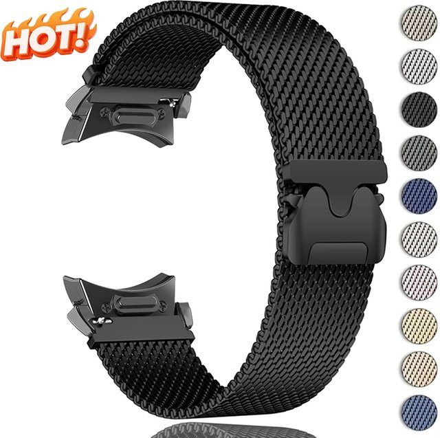 FancyWrist Uhrenarmband Edelstahl, Milanaise, Silber, Unisex - Bild 1