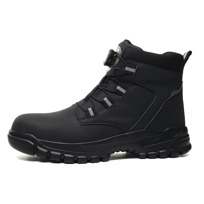 Wasserdichte Sicherheitsstiefel für Herren mit Stahlkappe und durchstichsicherem Schutz in Schwarz - Bild 2