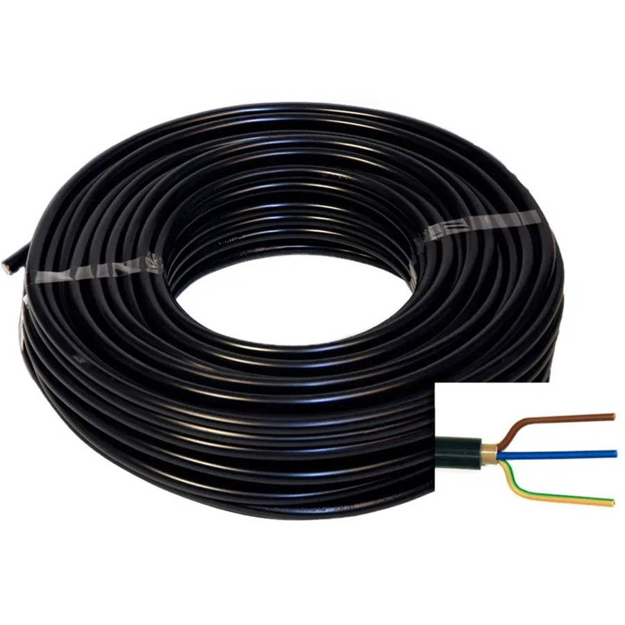Emskabel Erdkabel NYY-J 3 x 2,5 mm² Schwarz 100 m - Bild 2