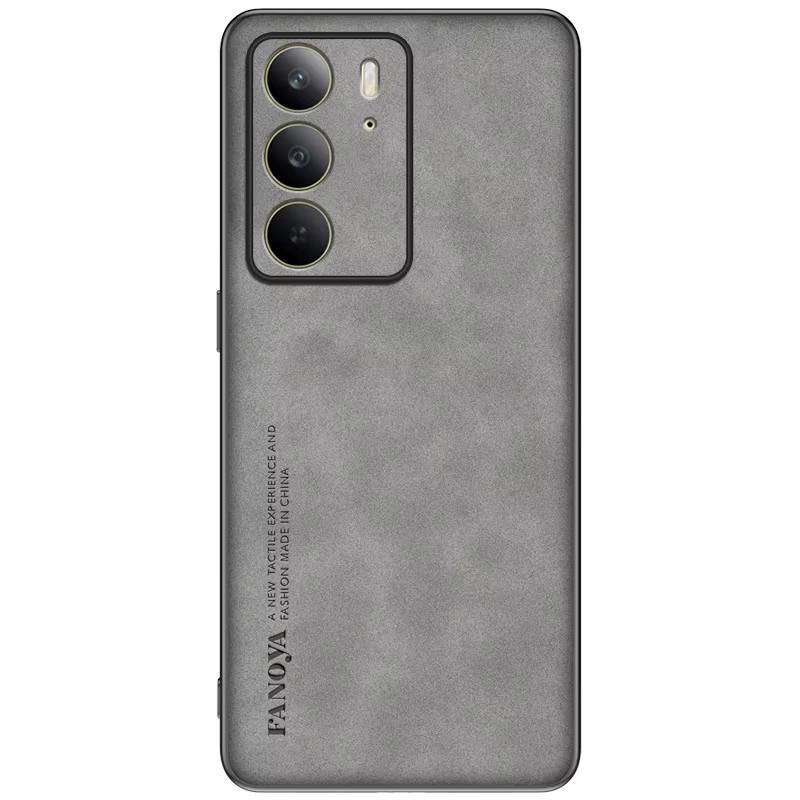 Luxus Handyhülle aus Schaffell, PU Leder und Silikon für Realme C75 und Realme C85 in Rot - Bild 4