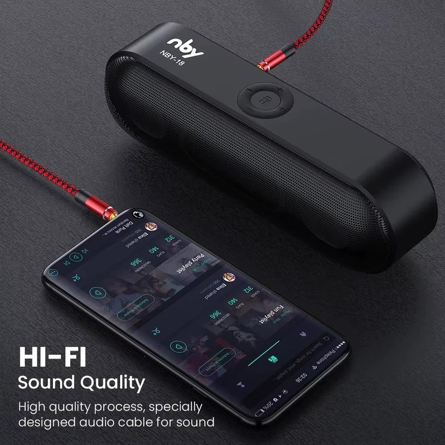 3,5 mm Klinke Audiokabel aus geflochtenem Nylon für HiFi-Sound, Länge: 1,5 m - Bild 4