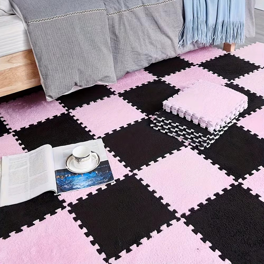 16-teilige DHDH Baby-Spielmatte aus Schaumstoff, ineinandergreifend und schneidbar, rutschfest, Farbe: Grau - Bild 1