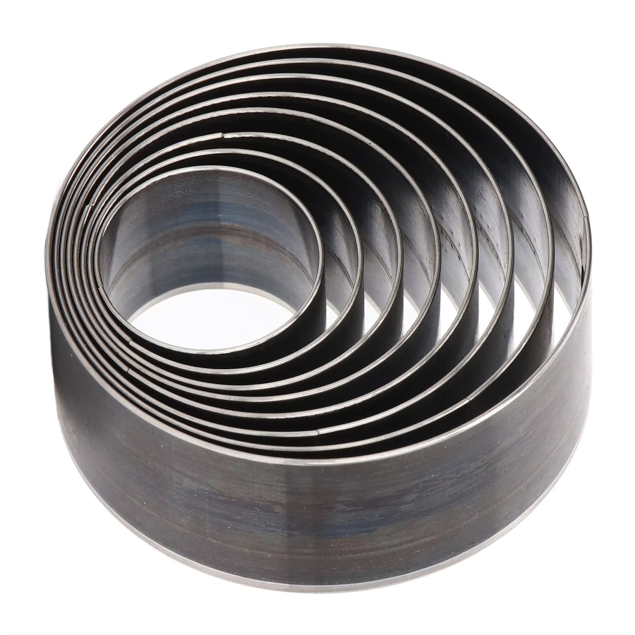 ZJCHAO Runde Schneidform und Stanzform Set aus Metall in Silber, Durchmesser: 25–60 mm - Bild 5