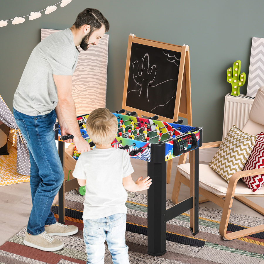 HOMCOM Tischfußball Klassisch, Spieltisch aus MDF, Edelstahl und Kunststoff, Mehrfarbig - Bild 2