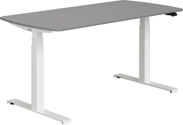 Schreibtisch PAIDI E-LION höhenverstellbar mit Elektromotor in Grau aus Holz, B/T/H: 150 x 80 x 62-75 cm - Bild 1