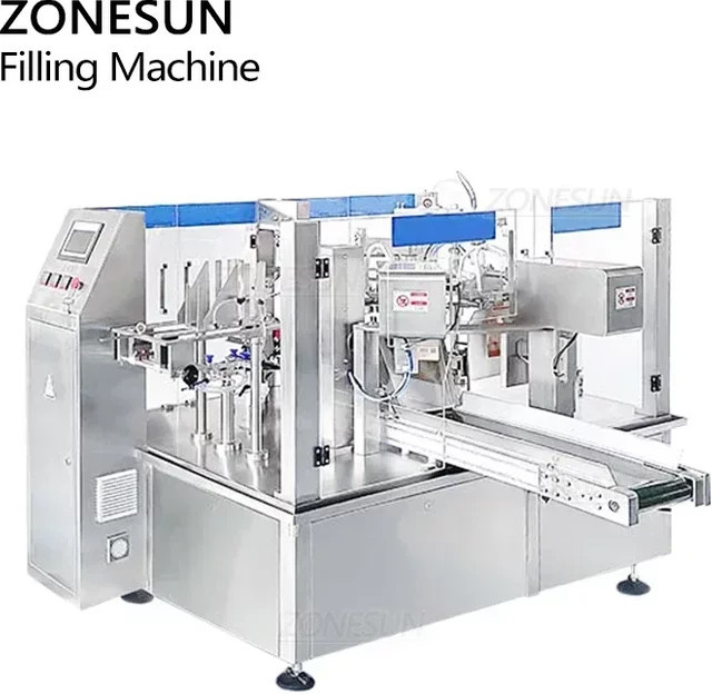 ZONESUN ZS-GB200 Automatische Granulat-Doypack-Verpackungsmaschine aus Edelstahl in Silber für Snacks, Nüsse und Lebensmittel - Bild 1