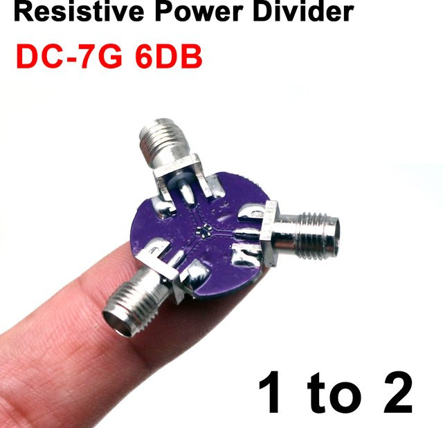Dykbcells DC-7G RF Resistive Power Divider 6dB 1 zu 2 Power Combiner Splitter für HAM Radio Verstärker 433 MHz 868 MHz 915 MHz 2,4 GHz 5,8 GHz - Bild 1
