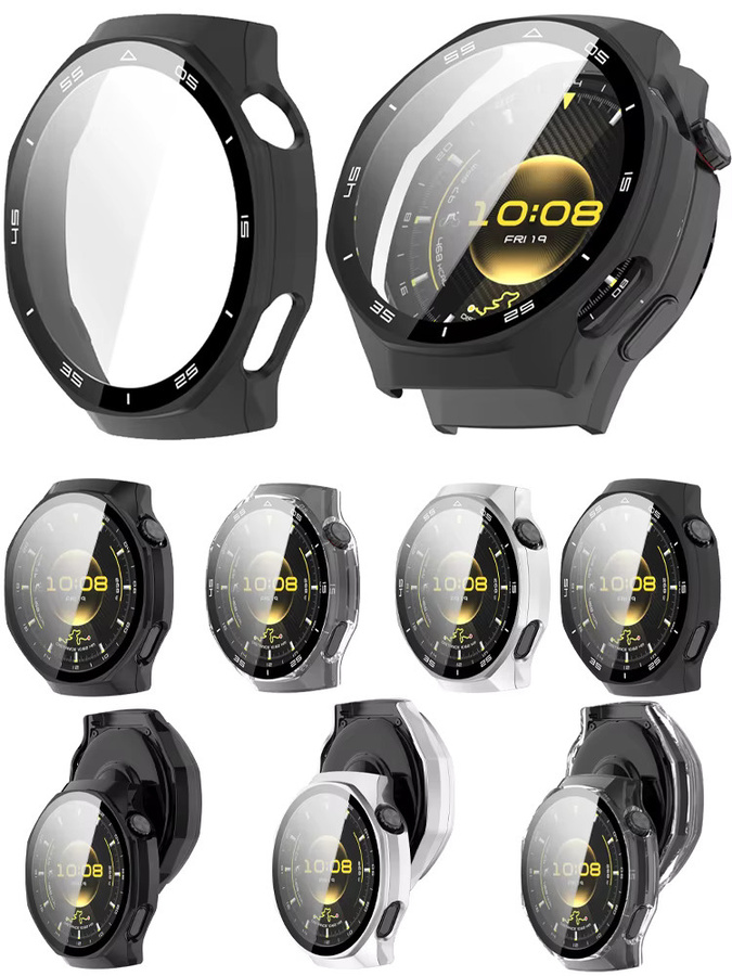 Huawei Schutzhülle und Glas für Huawei Watch GT6 Pro 46 mm, Schwarz, transparent, Unisex - Bild 6