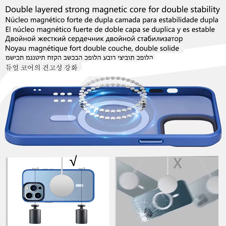 Magnetische Macaron Schutzhülle für Samsung Galaxy S24 S23 FE S22 Ultra Plus in Transparent oder Schwarz mit MagSafe Kompatibilität aus Silikon und Acryl - Bild 3
