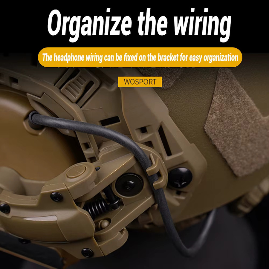 YHKEMA Taktischer Helmschienenadapter für Airsoft-Schießzubehör und Headset-Halterung in Grün, passend für Ops Core ARC Team Wendy Rails - Bild 5