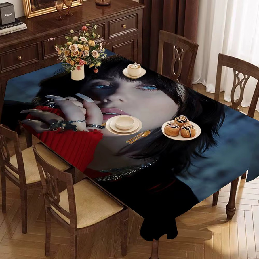 Potdemiel Rechteckige Tischdecke mit Grafikprint in Mehrfarbig für Bauernhaus, Hochzeit oder Party - Bild 4