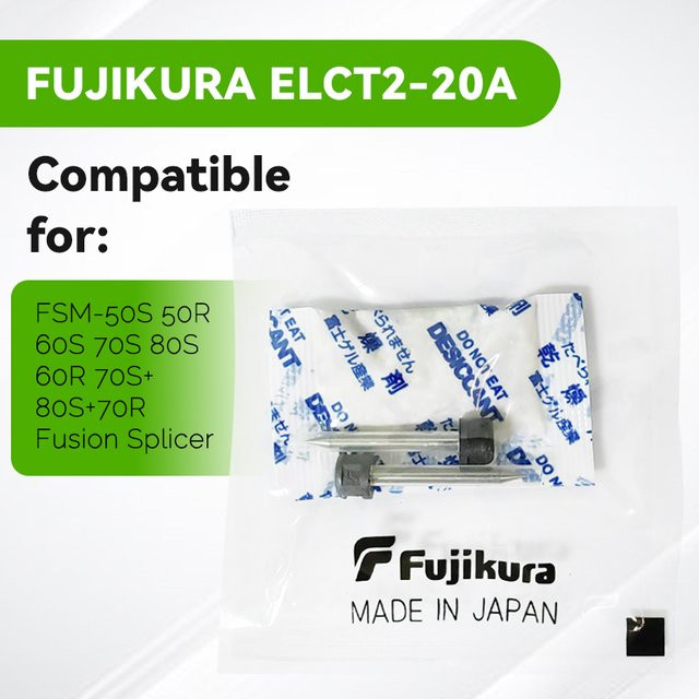 Fujikura Elektroden ELCT2-20A in Silber für FSM-50S 60S 60r 70S 80S Glasfaser Spleißgeräte - Bild 1