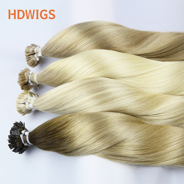 HDWIGS Haarverlängerung, Echthaar, gerade, Keratin-Kapsel, 613 - Bild 1