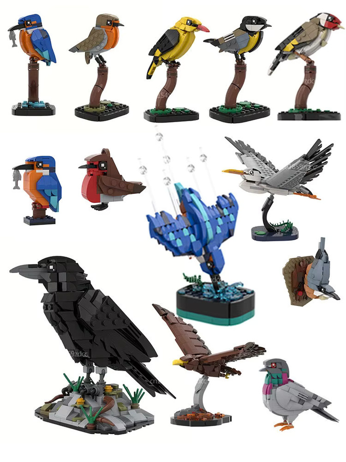 Garno Bausteine Set Vogel Modell aus Kunststoff für kreative Montage - Bild 4