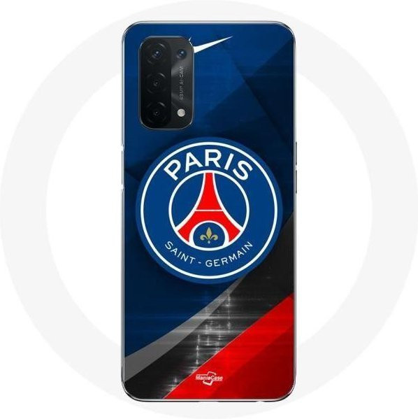 CAPACHEAP Handyhülle für Oppo A54 5G mit PSG Paris Saint Germain Logo in Schwarz und Multicolour, flexible Schutzhülle - Bild 1
